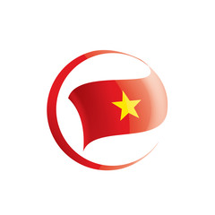 Vietnam flag, vector illustration on a white background