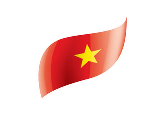 Vietnam flag, vector illustration on a white background