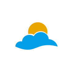 Cloud icon logo design vector template