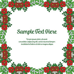 Vector illustration your sample text here with beautiful flower frame hand drawn