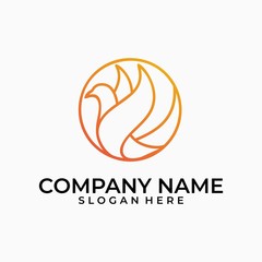 Bird illustration design idea vector template