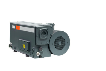 Fototapeta premium High technology & modern of new Generation high pressure rotary vane vacuum pump for packaging food chemical pharmaceutical and other industrial process isolated on white background with clipping path