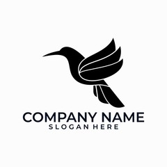 Bird illustration line art vector template