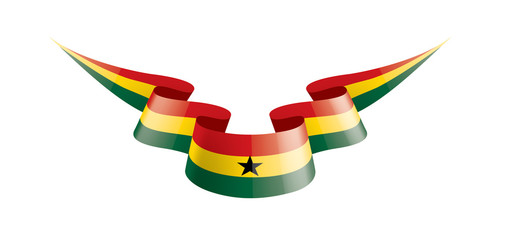 Ghana flag, vector illustration on a white background