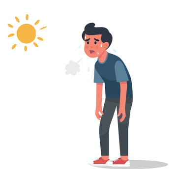 vector illustration man got sunburn in very hot summer days, man exhausted and sunburn - Vector Stock Vector | Adobe Stock vector illustration man got sunburn in very hot summer days, man exhausted and sunburn - Vector Stock Vector | Adobe Stock
