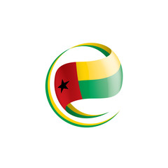 Guinea Bissau flag, vector illustration on a white background