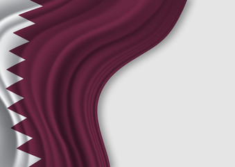 Naklejka premium Flag of Quatar