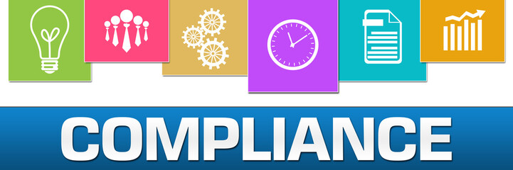 Compliance Business Symbols Colorful On Top Horizontal 