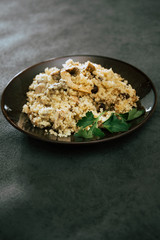 kebab of chicken and semolina in the oriental