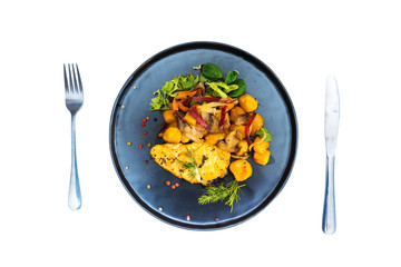Chicken fillet mince with Potatoes and Mushrooms