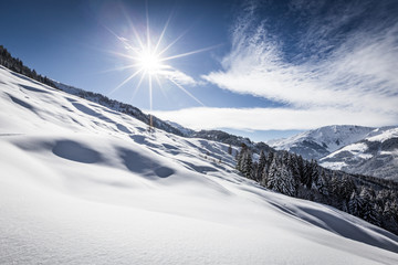 Traumhaftes Winter Panorama in den Alpen