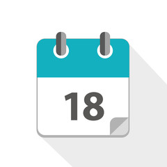 blue business calendar 18 icon vector illustration EPS10