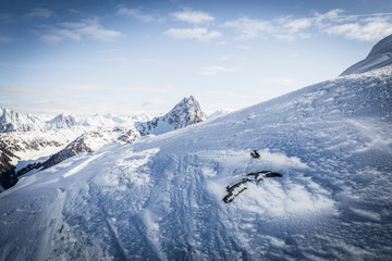 Ausblick auf die Alpen - Panorama im Winter