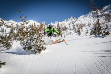 Freerider, Skifahrer im Gelände