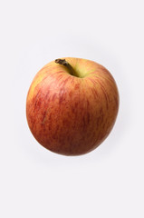 red glossy Apple isolated on white background