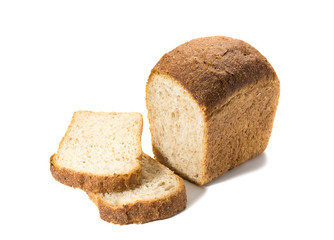 Unleavened bread from spelled on white background