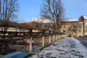 Ponte dei macellai con neve