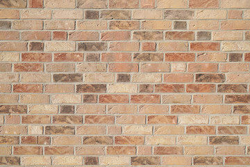 brown clinker brick wall background - modern building facade - obrazy, fototapety, plakaty