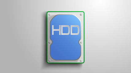 Hard drive on a white background will be an excellent illustration for the category of online store.