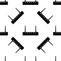Wifi Modem Icon Seamless Pattern
