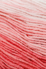 Pink Rainbow colored Yarn for knitting close up