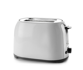 Modern toaster on white background