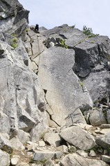Fototapeta na wymiar 絶壁の登山道