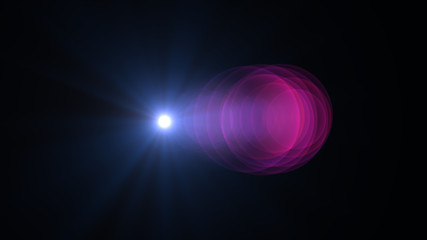 bright blue lensflare