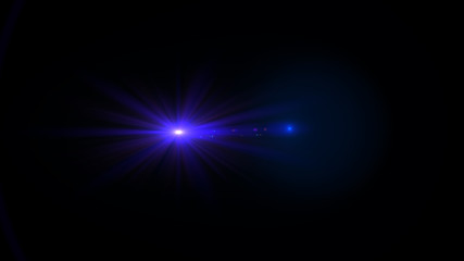bright blue lensflare