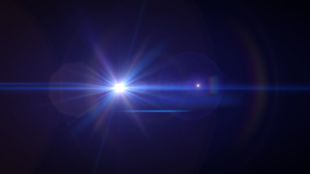 bright blue lensflare