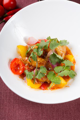 Asian meat fried wok style