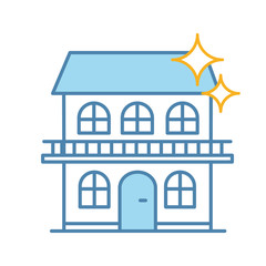 House cleaning service color icon