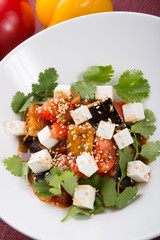 Eggplant salad with mixed vegetables