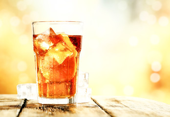 Fresh cold ice tea and summer time 