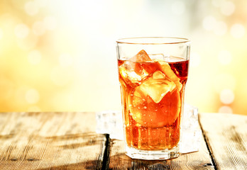 Fresh cold ice tea and summer time 