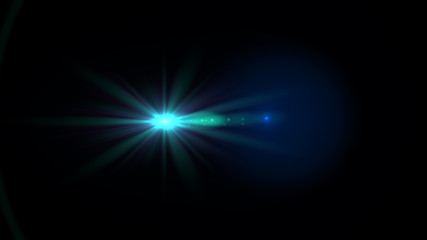 bright cyan lensflare