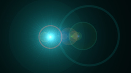 bright cyan lensflare