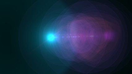 bright cyan lensflare