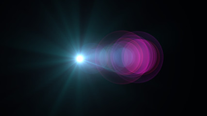 bright cyan lensflare