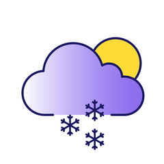 Scattered snow color icon