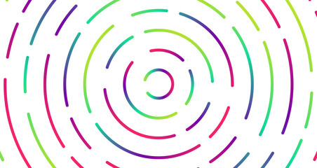 Colorful neon dashed lines, vector illustration