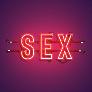High-detailed realistic neon word, vector illustration