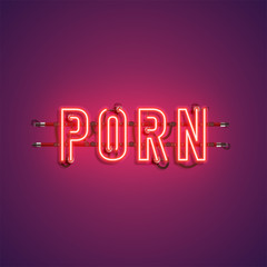 High-detailed realistic neon word, vector illustration