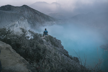 Obraz premium Ijen volcano complex, East Java, Indonesia. 