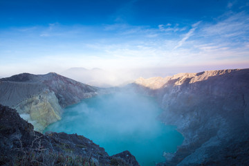 Ijen volcano complex, East Java, Indonesia. 