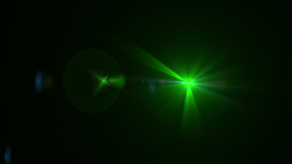 bright green lensflare