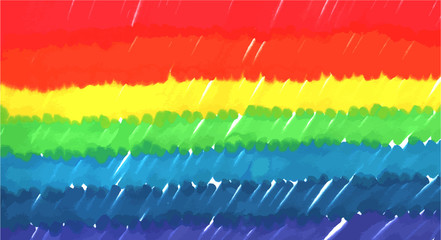 An abstract vector background texture in rainbow colours, drawn with marker pens