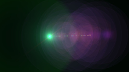 bright green lensflare