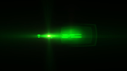 bright green lensflare