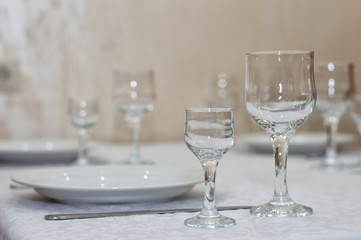 glasses on table